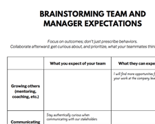 Setting Expectations